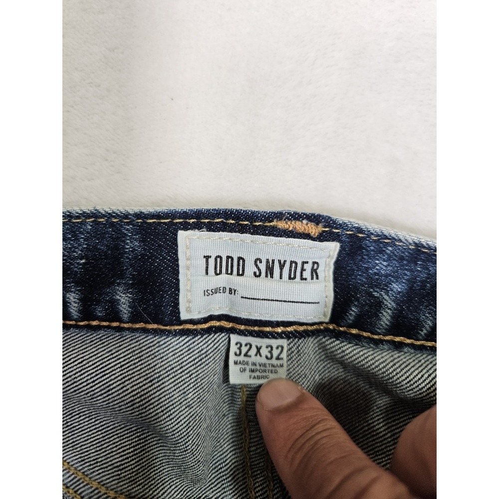 Todd Snyder Denim Blue Jeans Stretch 5-Pocket Straight Fit Men Size 32x31 - Picture 4 of 11